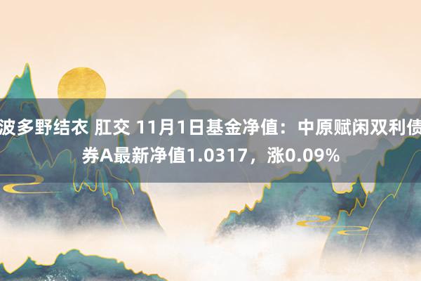 波多野结衣 肛交 11月1日基金净值：中原赋闲双利债券A最新净值1.0317，涨0.09%