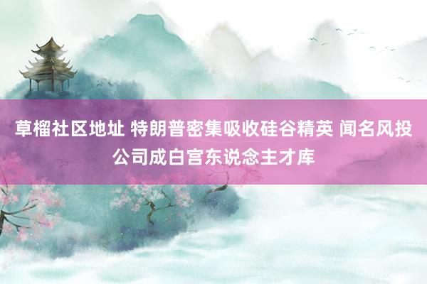 草榴社区地址 特朗普密集吸收硅谷精英 闻名风投公司成白宫东说念主才库