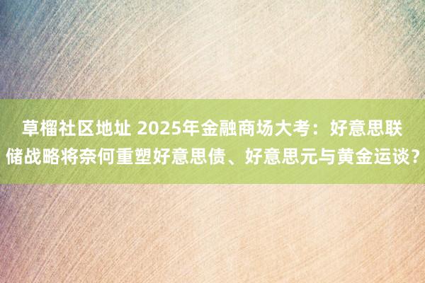 草榴社区地址 2025年金融商场大考：好意思联储战略将奈何重塑好意思债、好意思元与黄金运谈？