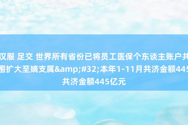 汉服 足交 世界所有省份已将员工医保个东谈主账户共济范围扩大至嫡支属&#32;本年1-11月共济金额445亿元