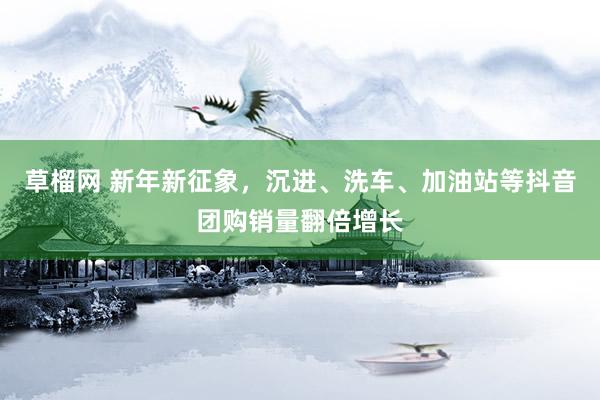 草榴网 新年新征象，沉进、洗车、加油站等抖音团购销量翻倍增长