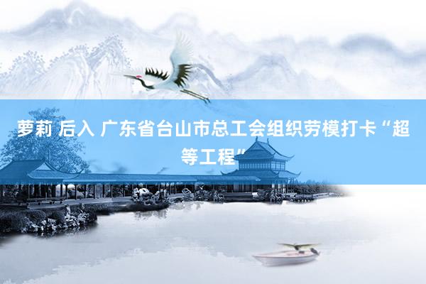 萝莉 后入 广东省台山市总工会组织劳模打卡“超等工程”