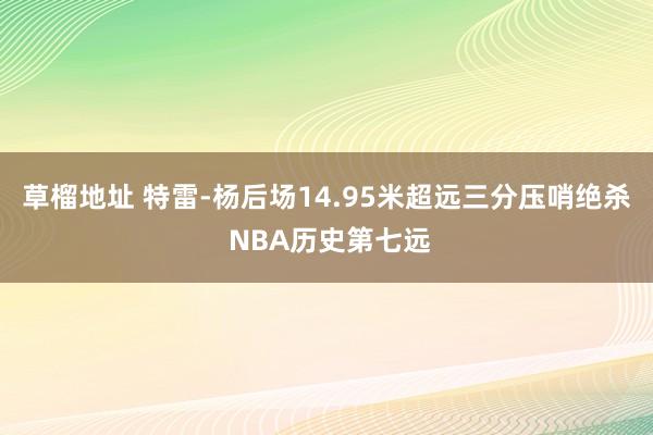 草榴地址 特雷-杨后场14.95米超远三分压哨绝杀 NBA历史第七远