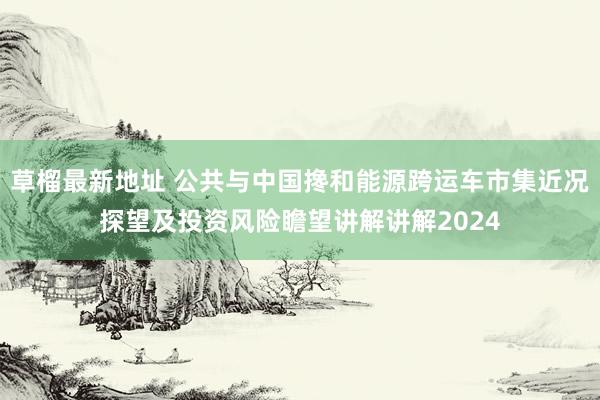 草榴最新地址 公共与中国搀和能源跨运车市集近况探望及投资风险瞻望讲解讲解2024